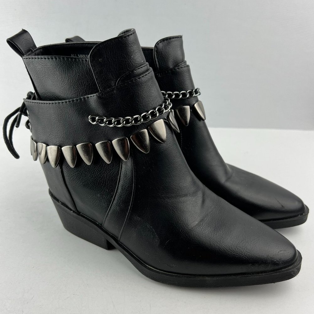 Bumper Pamee05 Ankle Booties Black Shoes Sz 5.5